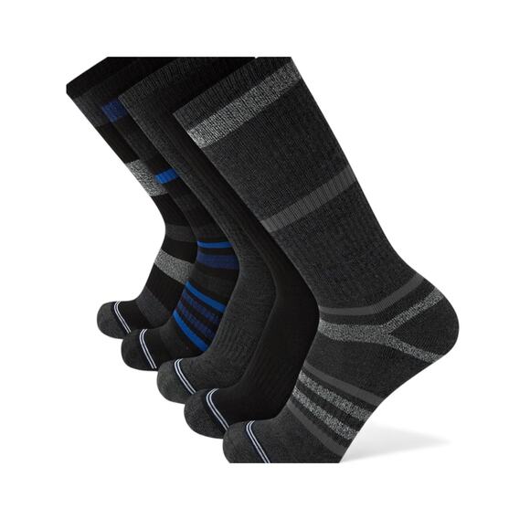 Nautica Men’s Dress Crew Socks 5-Pack Size 6-12.5 Black Gray Blue Soft Comfort - Picture 7 of 8